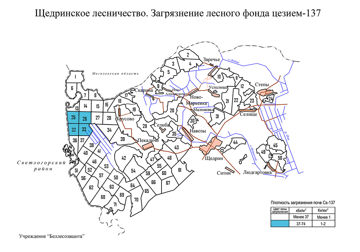 Карта зеленодольского лесничества по кварталам